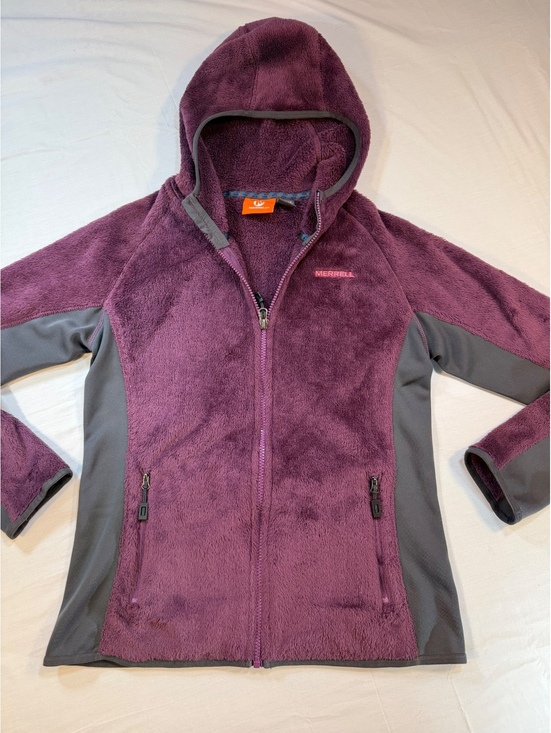 Merrell Jackets & Blazers - Merrell Women's Purple and Gray Hooded Fleece Jacket Small